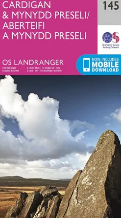 OS Landranger Map 145 - Cardigan and Mynydd Preseli