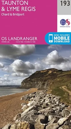 OS Landranger Map 193 - Taunton and Lyme Regis, Chard and Bridport