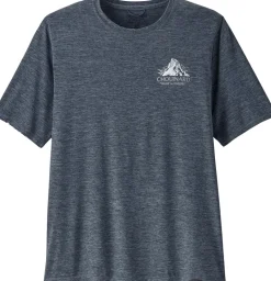 Patagonia Mens Cap Cool Daily Graphic Shirt - Lands - Chouinard Crest-Smolder Blue X-Dye