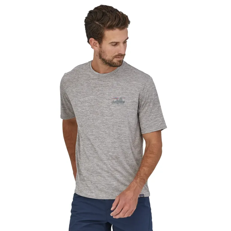 Patagonia Mens Cap Cool Daily Graphic Shirt - 73 Skyline-Feather Grey