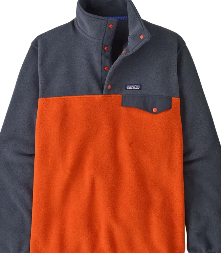 Patagonia Mens Lightweight Synchilla Snap-T Pullover - Pollinator Orange
