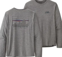 Patagonia Mens Long Sleeved Cap Cool Daily Graphic Shirt - 73 Skyline-Feather Grey
