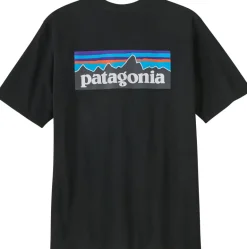 Patagonia Mens Short Sleeved P-6 Logo Responsibili-Tee - Black