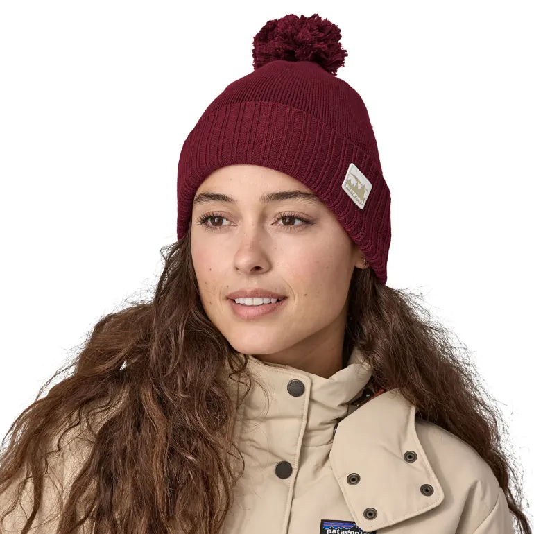 Patagonia Powder Town Beanie - 73 Skyline-Carmine Red