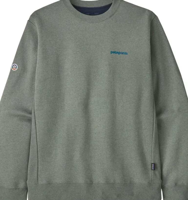 Patagonia Unisex Fitz Roy Icon Uprisal Crew Sweatshirt - Sleet Green