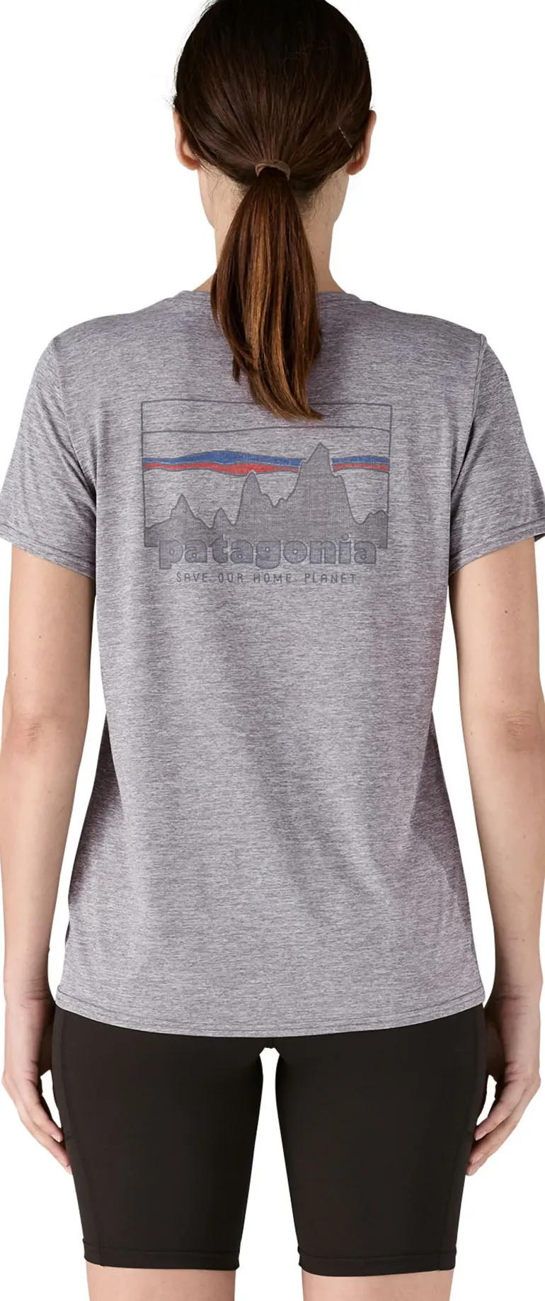 Patagonia Womens Cap Cool Daily Graphic Shirt - 73 Skyline-Feather Grey