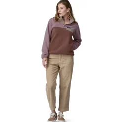 Patagonia Womens Lightweight Synchilla Snap-T Pullover - Dulse Mauve