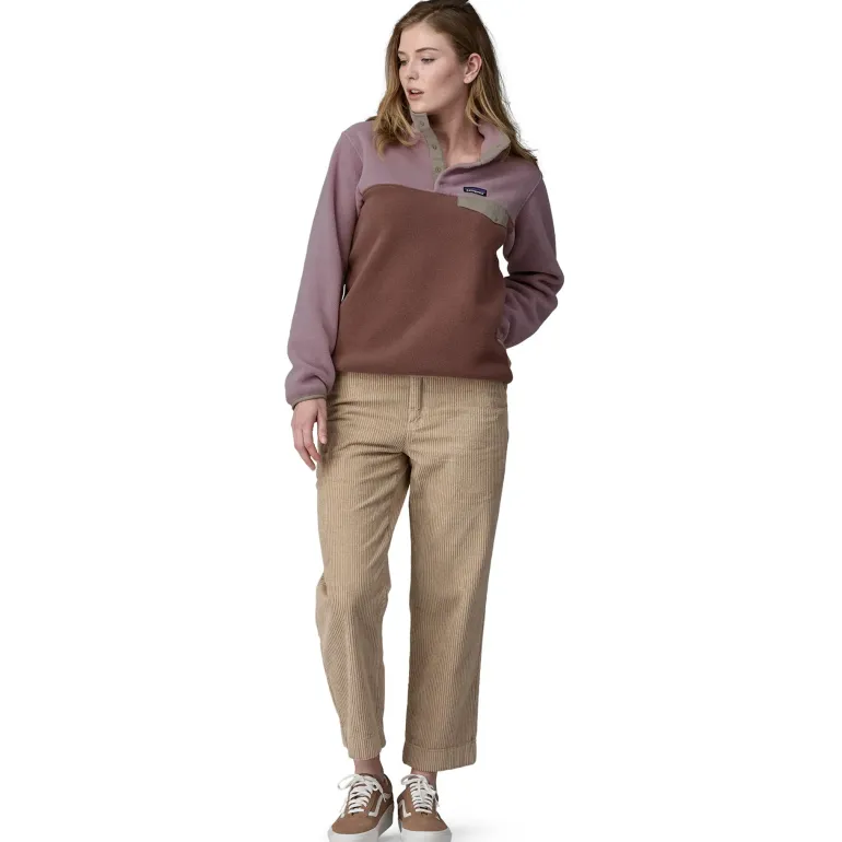 Patagonia Womens Lightweight Synchilla Snap-T Pullover - Dulse Mauve
