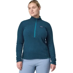 Patagonia Womens R1 Air Zip Neck - Lagom Blue