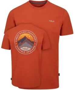 Rab Mens Basecamp 3 Peak Tee - Red Clay