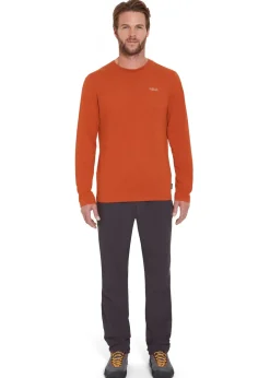 Rab Mens Basecamp 3 Peaks LS Tee - Red Clay