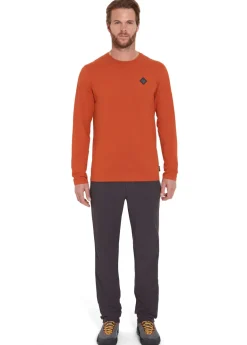 Rab Mens Basecamp Logo Badge LS Tee - Red Clay