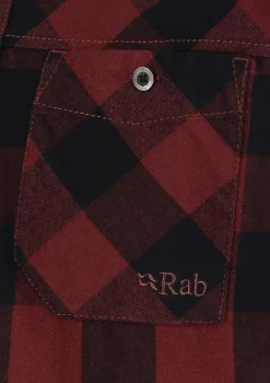 Rab Mens Boundary Shirt - Oxblood Red Check