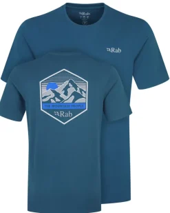 Rab Mens Stance Mountain Peak Tee - Tempest Blue