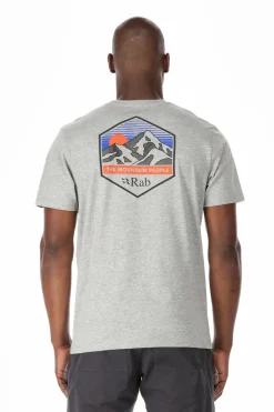 Rab Mens Stance Mountain Peak Tee - Grey Marl