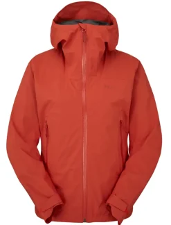 Rab Womens Downpour Light Jacket - Red Grapefruit