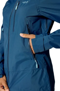 Rab Womens Downpour Mountain Jacket - Tempest Blue