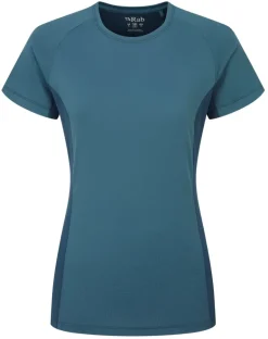 Rab Womens Trail Tee - Orion Blue-Tempest Blue
