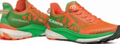 Scarpa Mens Golden Gate 2 ATR Running Shoe - Orange Fluo-Spring Green
