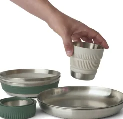 Sea To Summit Detour Stainless Steel Collapsible Dinnerware Set - 2P - 6 Piece