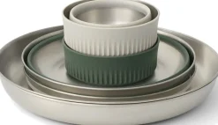 Sea To Summit Detour Stainless Steel Collapsible Dinnerware Set - 2P - 6 Piece
