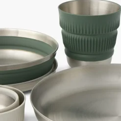 Sea To Summit Detour Stainless Steel Collapsible Dinnerware Set - 2P - 6 Piece