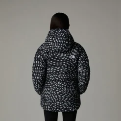 The North Face Girls Reversible Perrito Hooded Jacket - TNF Black Vector Field