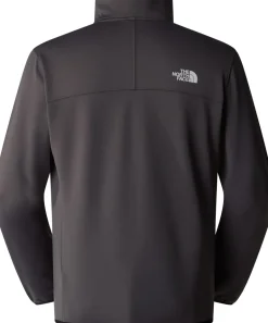 The North Face Mens Crest 1/4 Zip Fleece - Anthracite Grey-TNF Black