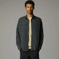 The North Face Mens Long Sleeved Sequoia Shirt - Asphalt Grey-NPF