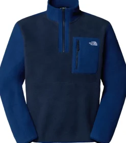 The North Face Mens Yumiori 1/4 Zip Fleece - Summit Navy-Estate Blue