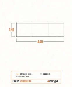 Vango Sentinel Family Windbreak - Deep Blue